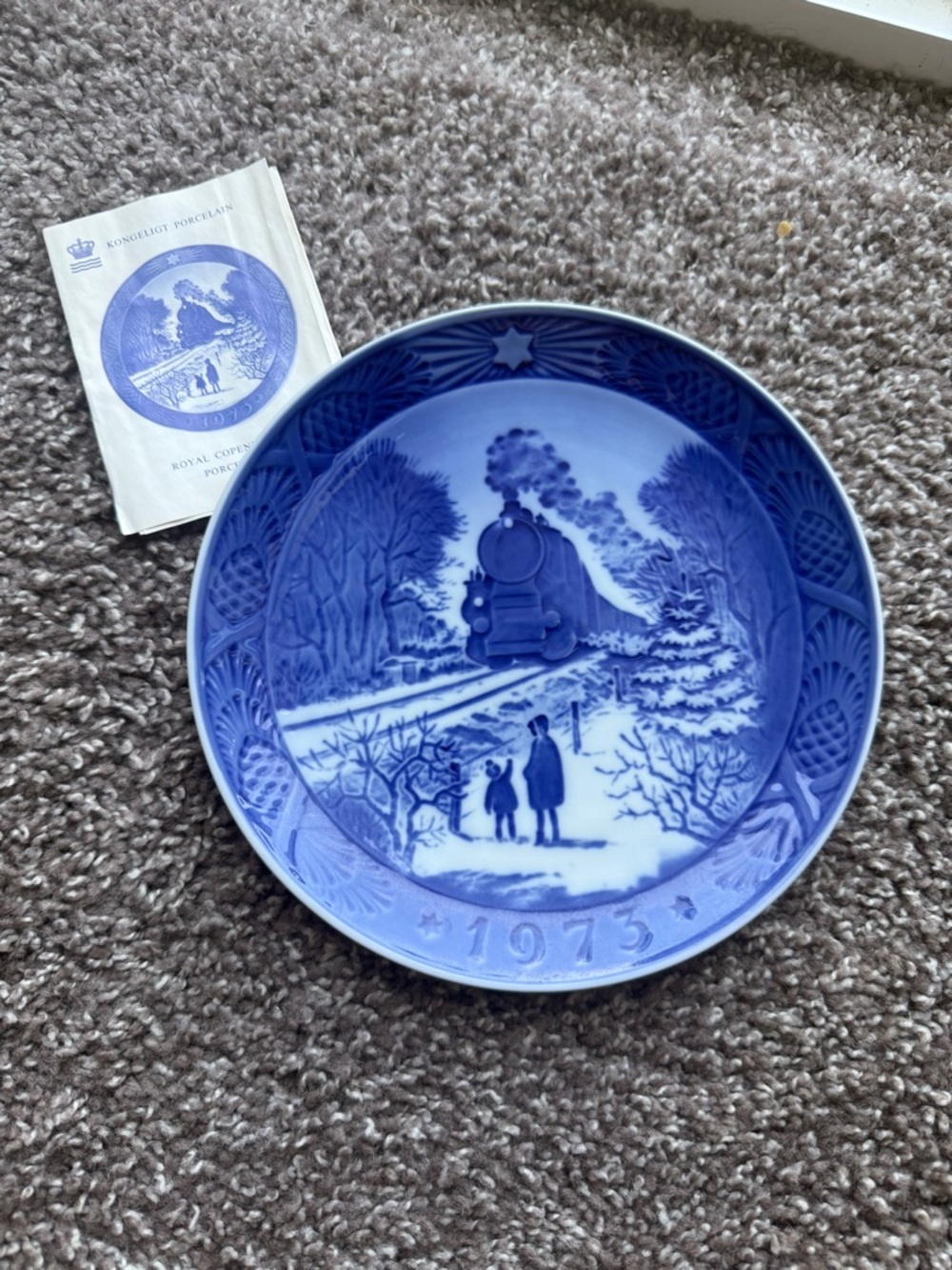 Vintage Royal Copenhagen 1973 Collector Plate “Going Home For Christmas”